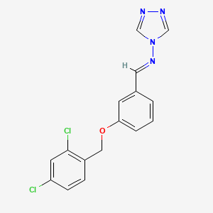 molecular formula C16H12Cl2N4O B5908359 N-{3-[(2,4-dichlorobenzyl)oxy]benzylidene}-4H-1,2,4-triazol-4-amine 