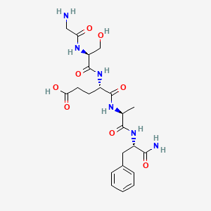 molecular formula C22H32N6O8 B590837 alpha-Cgrp (33-37) (rat) CAS No. 132917-50-1