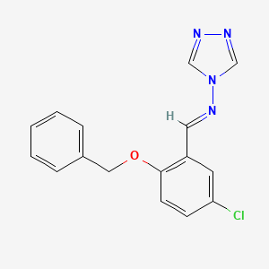 molecular formula C16H13ClN4O B5908378 N-[2-(benzyloxy)-5-chlorobenzylidene]-4H-1,2,4-triazol-4-amine 