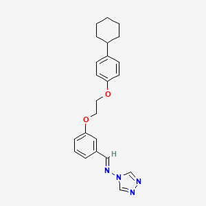 molecular formula C23H26N4O2 B5908382 N-{3-[2-(4-cyclohexylphenoxy)ethoxy]benzylidene}-4H-1,2,4-triazol-4-amine 