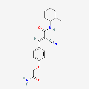 molecular formula C19H23N3O3 B5908393 3-[4-(2-amino-2-oxoethoxy)phenyl]-2-cyano-N-(2-methylcyclohexyl)acrylamide 