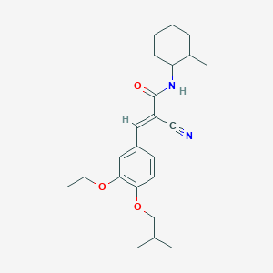 molecular formula C23H32N2O3 B5908402 2-cyano-3-(3-ethoxy-4-isobutoxyphenyl)-N-(2-methylcyclohexyl)acrylamide 