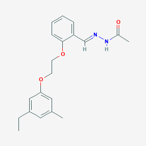 molecular formula C20H24N2O3 B5908405 N'-{2-[2-(3-ethyl-5-methylphenoxy)ethoxy]benzylidene}acetohydrazide 