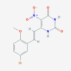molecular formula C13H10BrN3O5 B5908421 6-[2-(5-bromo-2-methoxyphenyl)vinyl]-5-nitro-2,4(1H,3H)-pyrimidinedione 