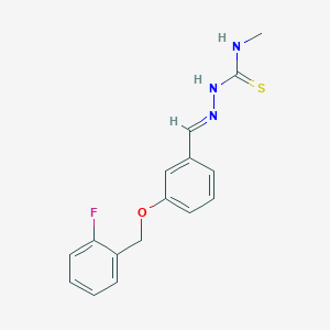 3-[(2-fluorobenzyl)oxy]benzaldehyde N-methylthiosemicarbazone