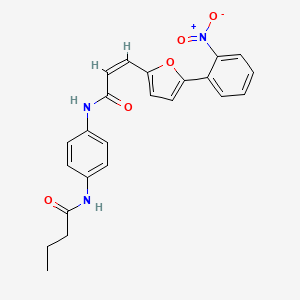 molecular formula C23H21N3O5 B5908465 N-[4-(butyrylamino)phenyl]-3-[5-(2-nitrophenyl)-2-furyl]acrylamide 