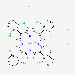 molecular formula C44H20Cl9MnN4 B590850 Manganese(3+);5,10,15,20-tetrakis(2,6-dichlorophenyl)porphyrin-22,24-diide;trichloride CAS No. 91463-17-1