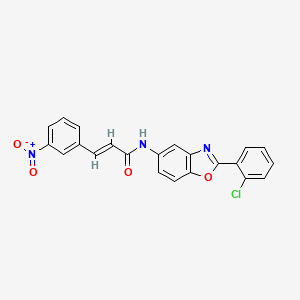 molecular formula C22H14ClN3O4 B5908506 N-[2-(2-chlorophenyl)-1,3-benzoxazol-5-yl]-3-(3-nitrophenyl)acrylamide 