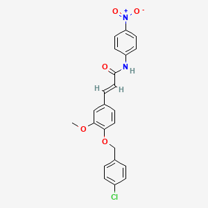 3-{4-[(4-chlorobenzyl)oxy]-3-methoxyphenyl}-N-(4-nitrophenyl)acrylamide