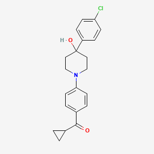 molecular formula C21H22ClNO2 B590854 [4-[4-(4-Chlorophenyl)-4-hydroxy-1-piperidinyl]phenyl]cyclopropylmethanone CAS No. 185626-66-8