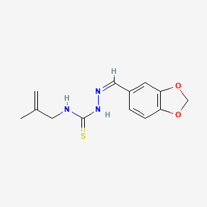 molecular formula C13H15N3O2S B5908575 1,3-benzodioxole-5-carbaldehyde N-(2-methyl-2-propen-1-yl)thiosemicarbazone 