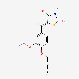 molecular formula C16H15NO4S B5908588 5-[3-ethoxy-4-(2-propyn-1-yloxy)benzylidene]-3-methyl-1,3-thiazolidine-2,4-dione 