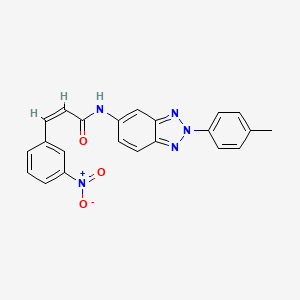 molecular formula C22H17N5O3 B5908589 N-[2-(4-methylphenyl)-2H-1,2,3-benzotriazol-5-yl]-3-(3-nitrophenyl)acrylamide 