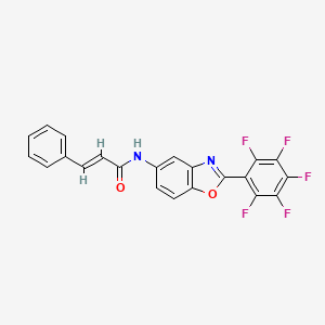 N-[2-(pentafluorophenyl)-1,3-benzoxazol-5-yl]-3-phenylacrylamide