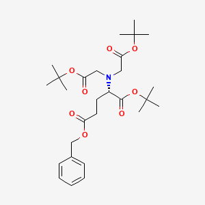 molecular formula C28H43NO8 B590863 5-O-Benzyl 1-O-tert-butyl (2S)-2-[bis[2-[(2-methylpropan-2-yl)oxy]-2-oxoethyl]amino]pentanedioate CAS No. 862778-54-9