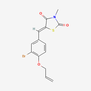 molecular formula C14H12BrNO3S B5908630 5-[4-(allyloxy)-3-bromobenzylidene]-3-methyl-1,3-thiazolidine-2,4-dione 