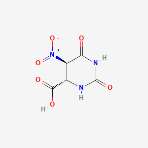 molecular formula C5H5N3O6 B590867 (4S,5R)-5-Nitro-2,6-dioxohexahydropyrimidine-4-carboxylic acid CAS No. 135576-89-5