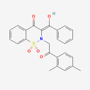 molecular formula C25H21NO5S B5908709 2-(3-benzoyl-4-hydroxy-1,1-dioxido-2H-1,2-benzothiazin-2-yl)-1-(2,4-dimethylphenyl)ethanone 