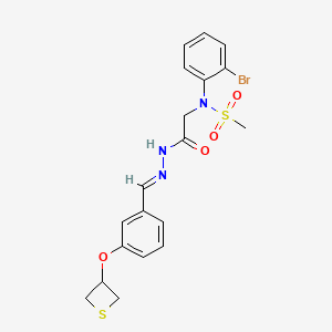 N-(2-bromophenyl)-N-(2-oxo-2-{2-[3-(3-thietanyloxy)benzylidene]hydrazino}ethyl)methanesulfonamide