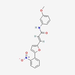 N-(3-methoxyphenyl)-3-[5-(2-nitrophenyl)-2-furyl]acrylamide