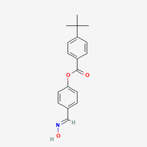 molecular formula C18H19NO3 B5908725 4-[(hydroxyimino)methyl]phenyl 4-tert-butylbenzoate 