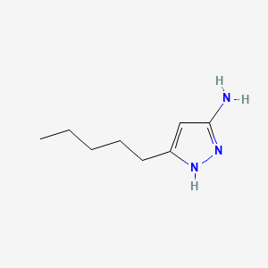 molecular formula C8H15N3 B590873 5-pentyl-1H-pyrazol-3-amine CAS No. 126748-59-2