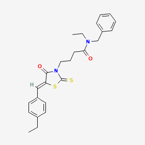 molecular formula C25H28N2O2S2 B5908737 N-benzyl-N-ethyl-4-[5-(4-ethylbenzylidene)-4-oxo-2-thioxo-1,3-thiazolidin-3-yl]butanamide 