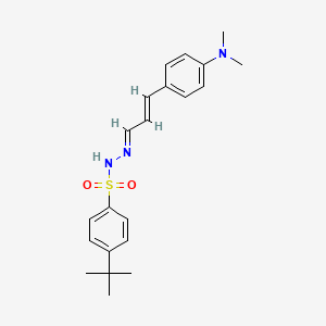 molecular formula C21H27N3O2S B5908788 4-tert-butyl-N'-{3-[4-(dimethylamino)phenyl]-2-propen-1-ylidene}benzenesulfonohydrazide 