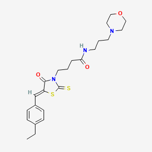molecular formula C23H31N3O3S2 B5908796 4-[5-(4-ethylbenzylidene)-4-oxo-2-thioxo-1,3-thiazolidin-3-yl]-N-[3-(4-morpholinyl)propyl]butanamide 