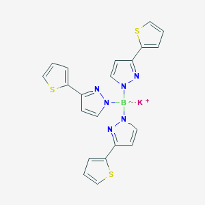 molecular formula C21H15BKN6O3S3 B590881 Hydrotris(3-(2-thienyl)pyrazol-1-YL)borate potassium salt CAS No. 134030-70-9