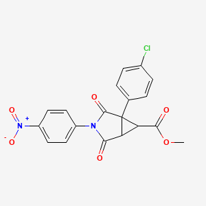 molecular formula C19H13ClN2O6 B5908851 methyl 1-(4-chlorophenyl)-3-(4-nitrophenyl)-2,4-dioxo-3-azabicyclo[3.1.0]hexane-6-carboxylate 