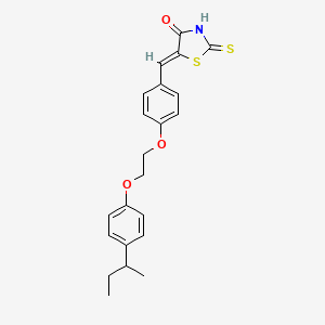molecular formula C22H23NO3S2 B5908864 5-{4-[2-(4-sec-butylphenoxy)ethoxy]benzylidene}-2-thioxo-1,3-thiazolidin-4-one 