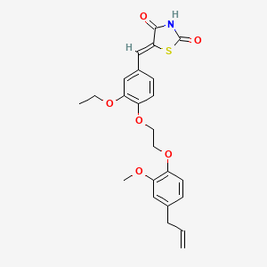 molecular formula C24H25NO6S B5908878 5-{4-[2-(4-allyl-2-methoxyphenoxy)ethoxy]-3-ethoxybenzylidene}-1,3-thiazolidine-2,4-dione 