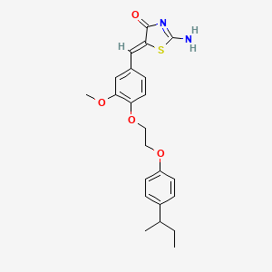 molecular formula C23H26N2O4S B5908898 5-{4-[2-(4-sec-butylphenoxy)ethoxy]-3-methoxybenzylidene}-2-imino-1,3-thiazolidin-4-one 