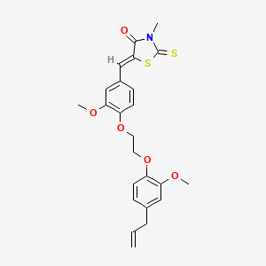molecular formula C24H25NO5S2 B5908899 5-{4-[2-(4-allyl-2-methoxyphenoxy)ethoxy]-3-methoxybenzylidene}-3-methyl-2-thioxo-1,3-thiazolidin-4-one 