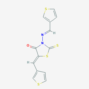 molecular formula C13H8N2OS4 B5908906 5-(3-thienylmethylene)-3-[(3-thienylmethylene)amino]-2-thioxo-1,3-thiazolidin-4-one 