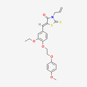 molecular formula C24H25NO5S2 B5908933 3-allyl-5-{3-ethoxy-4-[2-(4-methoxyphenoxy)ethoxy]benzylidene}-2-thioxo-1,3-thiazolidin-4-one 