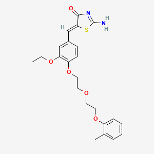 molecular formula C23H26N2O5S B5908936 5-(3-ethoxy-4-{2-[2-(2-methylphenoxy)ethoxy]ethoxy}benzylidene)-2-imino-1,3-thiazolidin-4-one 