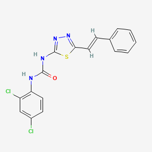 molecular formula C17H12Cl2N4OS B5908979 N-(2,4-dichlorophenyl)-N'-[5-(2-phenylvinyl)-1,3,4-thiadiazol-2-yl]urea CAS No. 6376-69-8