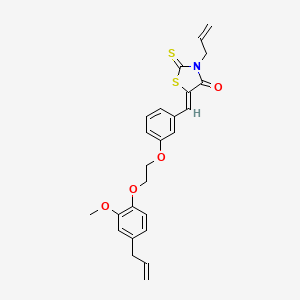 molecular formula C25H25NO4S2 B5908984 3-allyl-5-{3-[2-(4-allyl-2-methoxyphenoxy)ethoxy]benzylidene}-2-thioxo-1,3-thiazolidin-4-one 