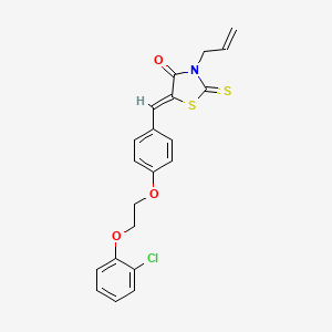 molecular formula C21H18ClNO3S2 B5908988 3-allyl-5-{4-[2-(2-chlorophenoxy)ethoxy]benzylidene}-2-thioxo-1,3-thiazolidin-4-one 