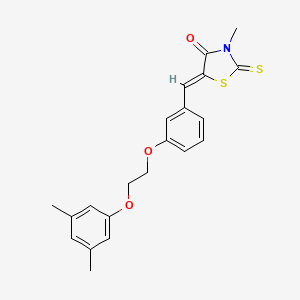 molecular formula C21H21NO3S2 B5909016 5-{3-[2-(3,5-dimethylphenoxy)ethoxy]benzylidene}-3-methyl-2-thioxo-1,3-thiazolidin-4-one 