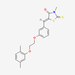 molecular formula C21H21NO3S2 B5909020 5-{3-[2-(2,5-dimethylphenoxy)ethoxy]benzylidene}-3-methyl-2-thioxo-1,3-thiazolidin-4-one 