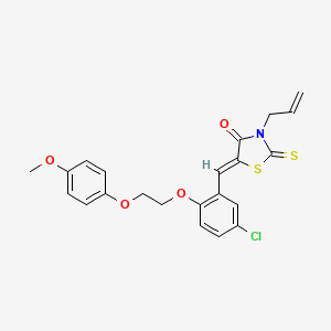 molecular formula C22H20ClNO4S2 B5909044 3-allyl-5-{5-chloro-2-[2-(4-methoxyphenoxy)ethoxy]benzylidene}-2-thioxo-1,3-thiazolidin-4-one 