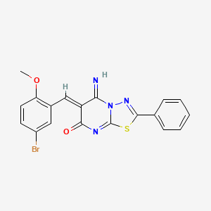 molecular formula C19H13BrN4O2S B5909046 6-(5-bromo-2-methoxybenzylidene)-5-imino-2-phenyl-5,6-dihydro-7H-[1,3,4]thiadiazolo[3,2-a]pyrimidin-7-one 