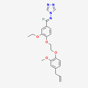 molecular formula C23H26N4O4 B5909061 N-{4-[2-(4-allyl-2-methoxyphenoxy)ethoxy]-3-ethoxybenzylidene}-4H-1,2,4-triazol-4-amine 