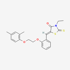 molecular formula C22H23NO3S2 B5909064 5-{2-[2-(2,4-dimethylphenoxy)ethoxy]benzylidene}-3-ethyl-2-thioxo-1,3-thiazolidin-4-one 