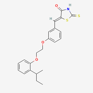 molecular formula C22H23NO3S2 B5909076 5-{3-[2-(2-sec-butylphenoxy)ethoxy]benzylidene}-2-thioxo-1,3-thiazolidin-4-one 
