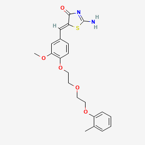 molecular formula C22H24N2O5S B5909098 2-imino-5-(3-methoxy-4-{2-[2-(2-methylphenoxy)ethoxy]ethoxy}benzylidene)-1,3-thiazolidin-4-one 