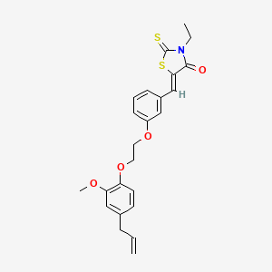 molecular formula C24H25NO4S2 B5909107 5-{3-[2-(4-allyl-2-methoxyphenoxy)ethoxy]benzylidene}-3-ethyl-2-thioxo-1,3-thiazolidin-4-one 